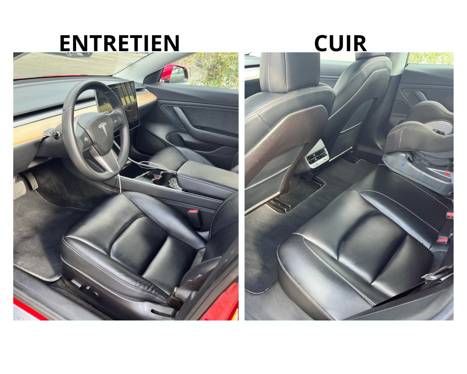 entretien cuir TESLA